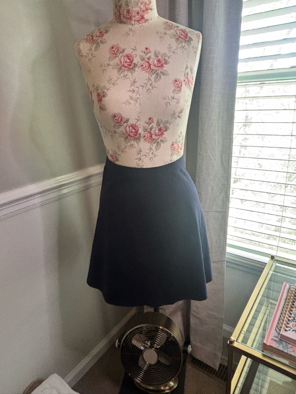 Express Navy Circle Skirt - Women's Skater Skirt